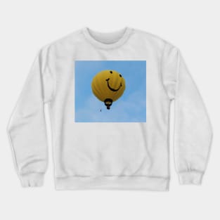 Smiley Face Hot Air Balloon Crewneck Sweatshirt